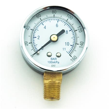 DEVILBISS 2 in. Pressure Gauge 0-160 PSI DEV-GA-288